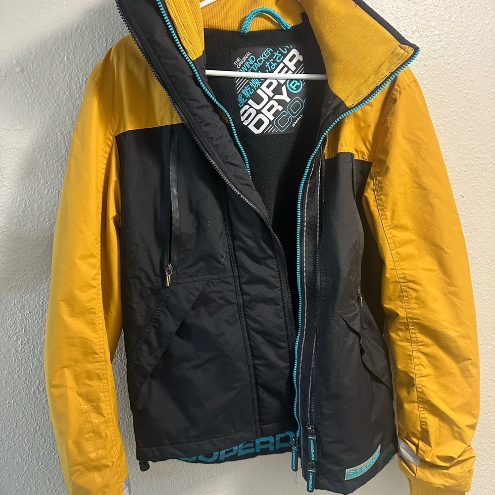 Superdry Yellow and Black Jacket